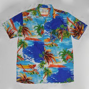 Waikiki Creations Mens Hawaii Tropical Vacation Button Shirt Small